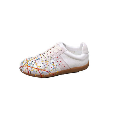 Damen Sneaker Trendy Spritzmuster Designer Schuhe
