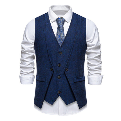 Herren Weste Elegant Strukturmuster Modern