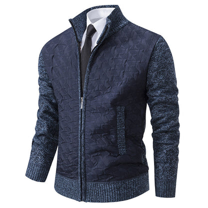 Herren Steppjacke Modern Struktur Obermaterial Hochkragen