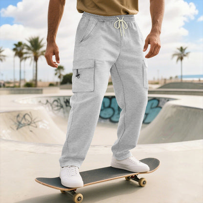 Bequeme Herren Jogginghose Cargo mit Seitentaschen Sportlich