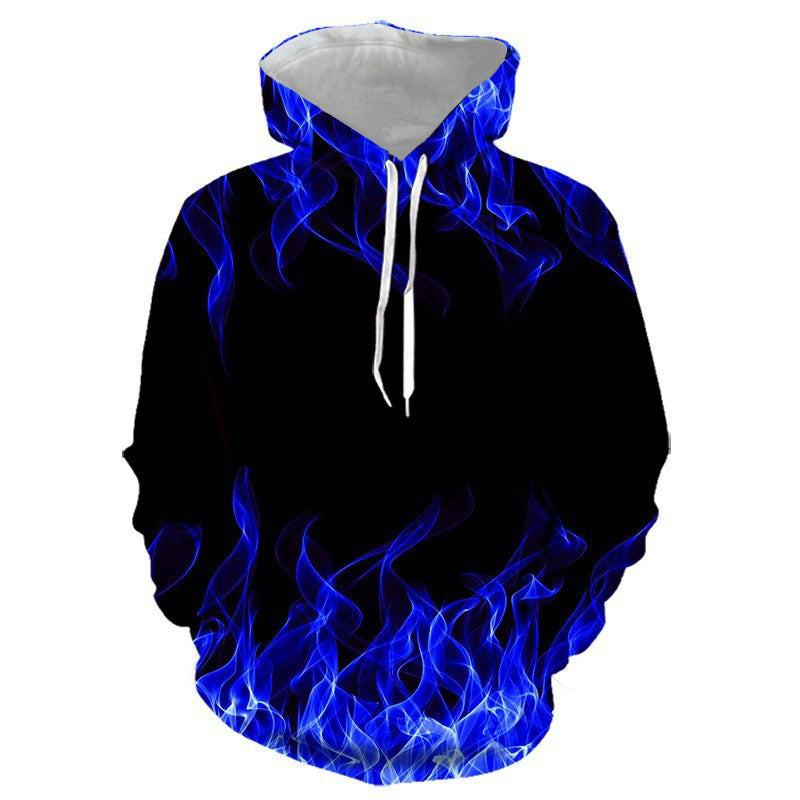 Unisex Kapuzenpullover mit auffälligem Flammenmotiv BerlinGlamour → Unisex Mode für Männer und Frauen, auffällige Flamenco-Ästhetik, Berliner Chic