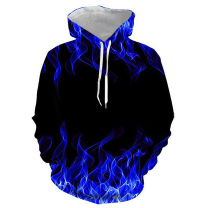 Unisex Kapuzenpullover mit auffälligem Flammenmotiv BerlinGlamour → Unisex Mode für Männer und Frauen, auffällige Flamenco-Ästhetik, Berliner Chic
