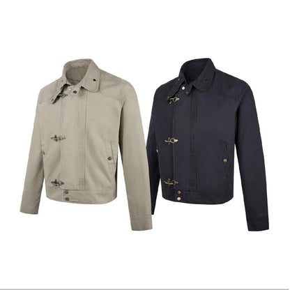 Herren Kurzjacke Modern Schnalle Hochschlossen Trendy