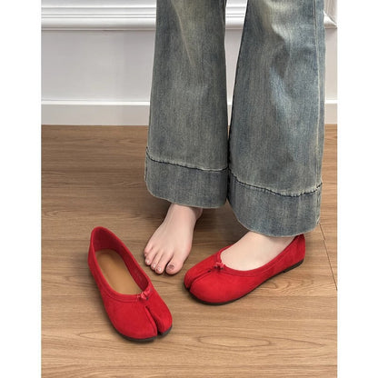 Ballerinas Damen Bequem Schnürenlose Schuhe Modern