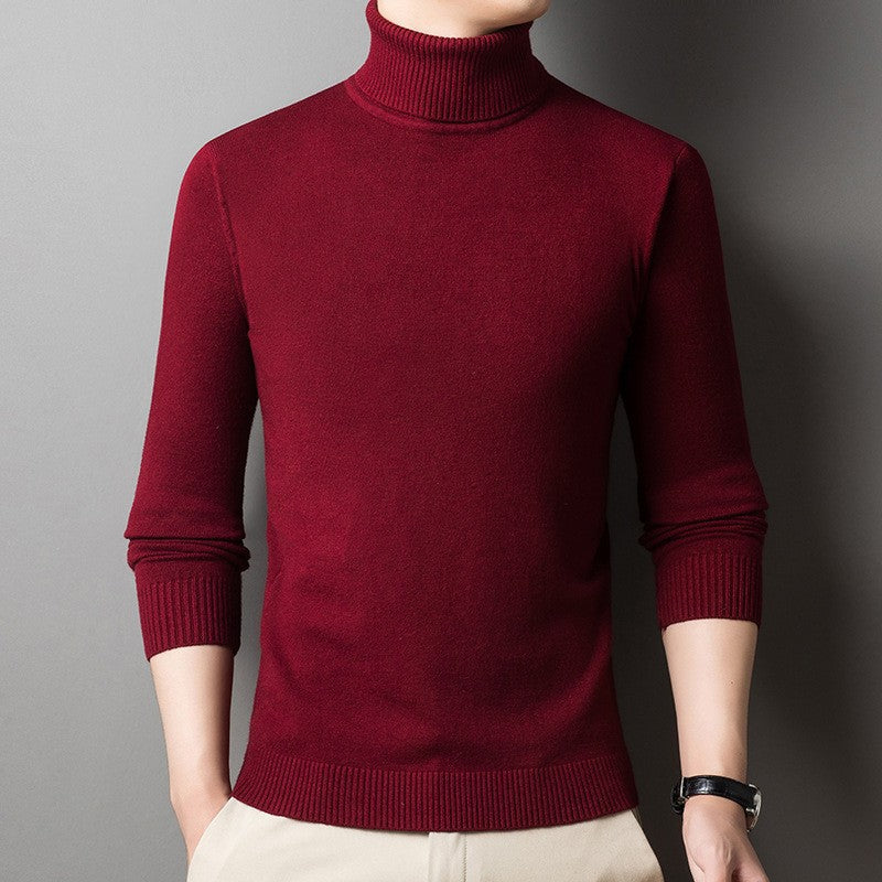Herren Pullover Rollkragen Figurbetont Modern
