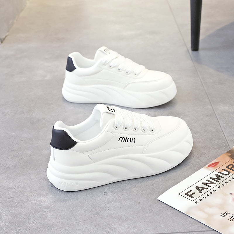 Damen Sneaker atmungsaktiv mit dicker Sohle Sportlich