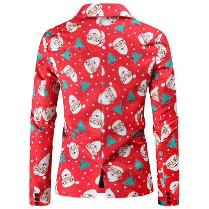 Herren Blazer Weihnachtsdesign Festlich Glitzernd