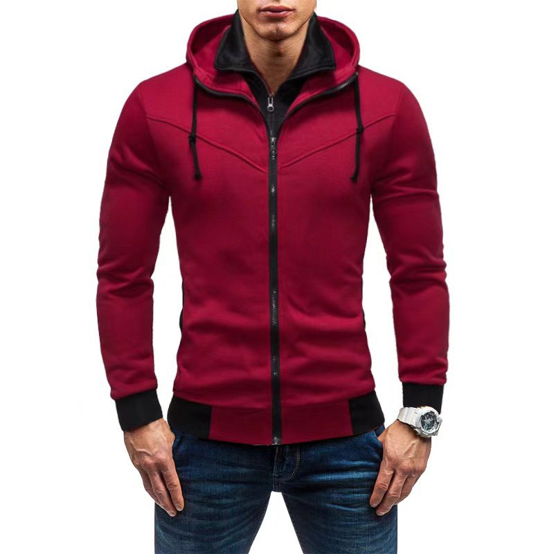 Herren Hoodie Slim Fit Reißverschluss Design Modern