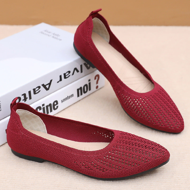 Damen Ballerinas Atmungsaktiv Flexibel Elegant