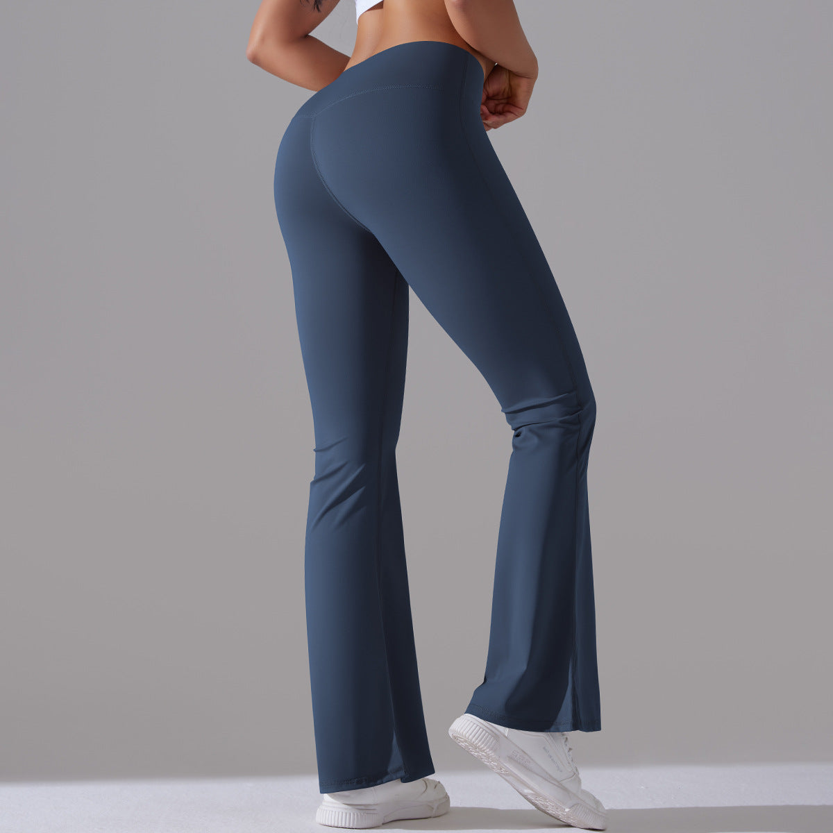 Fitnesshose Damengröße mit Hochem Bund Formende Leggings
