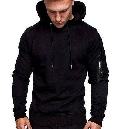 Herren Hoodie Sportlich Reißverschluss Kapuze