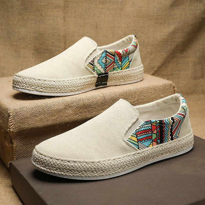 Damen Espadrilles Slip-On Sneaker Bunt Ethno Motiv Sommer - BerlinGlamour