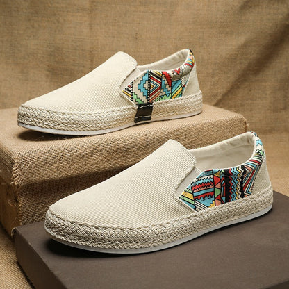 Damen Espadrilles Slip-On Sneaker Bunt Ethno Motiv Sommer - BerlinGlamour