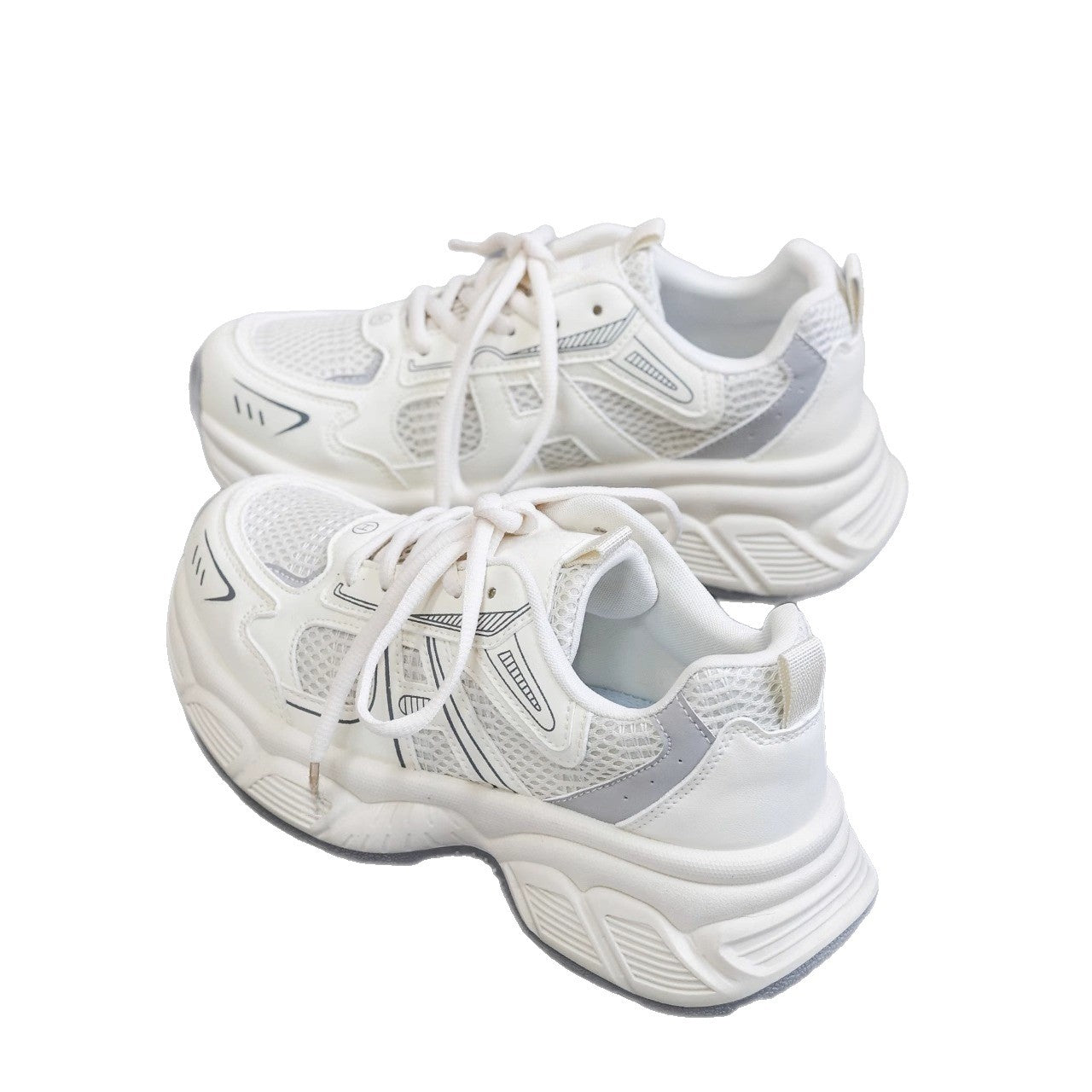 Damen Laufschuhe atmungsaktiv Rutschfest multicolor