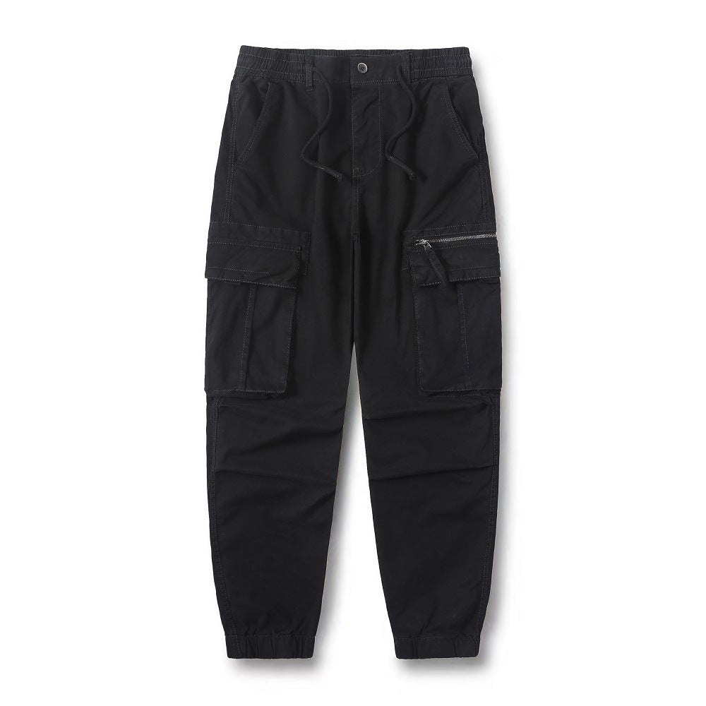 Herren Cargo-Hose Elastisch Praktisch Reißverschluss-Taschen