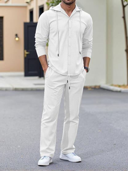 Herren Jogginganzug mit Kapuze und Taschen Sportlich