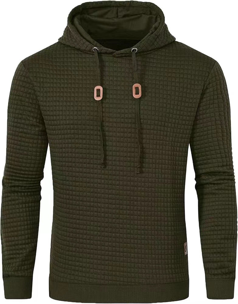 Herren Kapuzenpullover Strukturiert Modern Grau