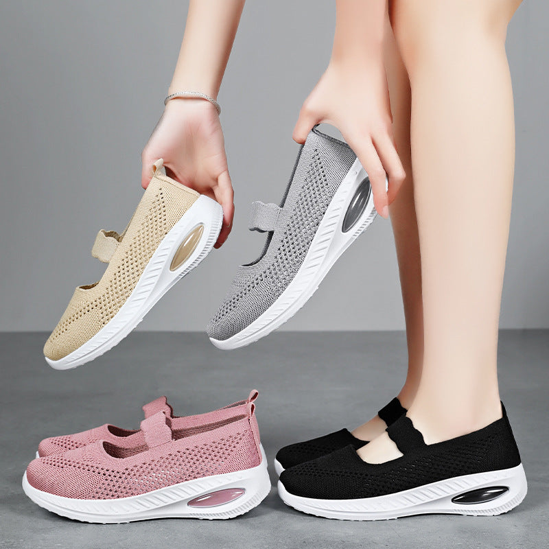 Damen Sneaker Atmungsaktiv Elastisch Dämpfend
