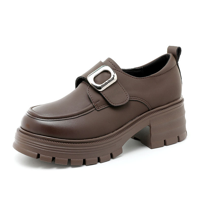 Damen Loafers Chunky Schnalle Modisch Bequem - BerlinGlamour