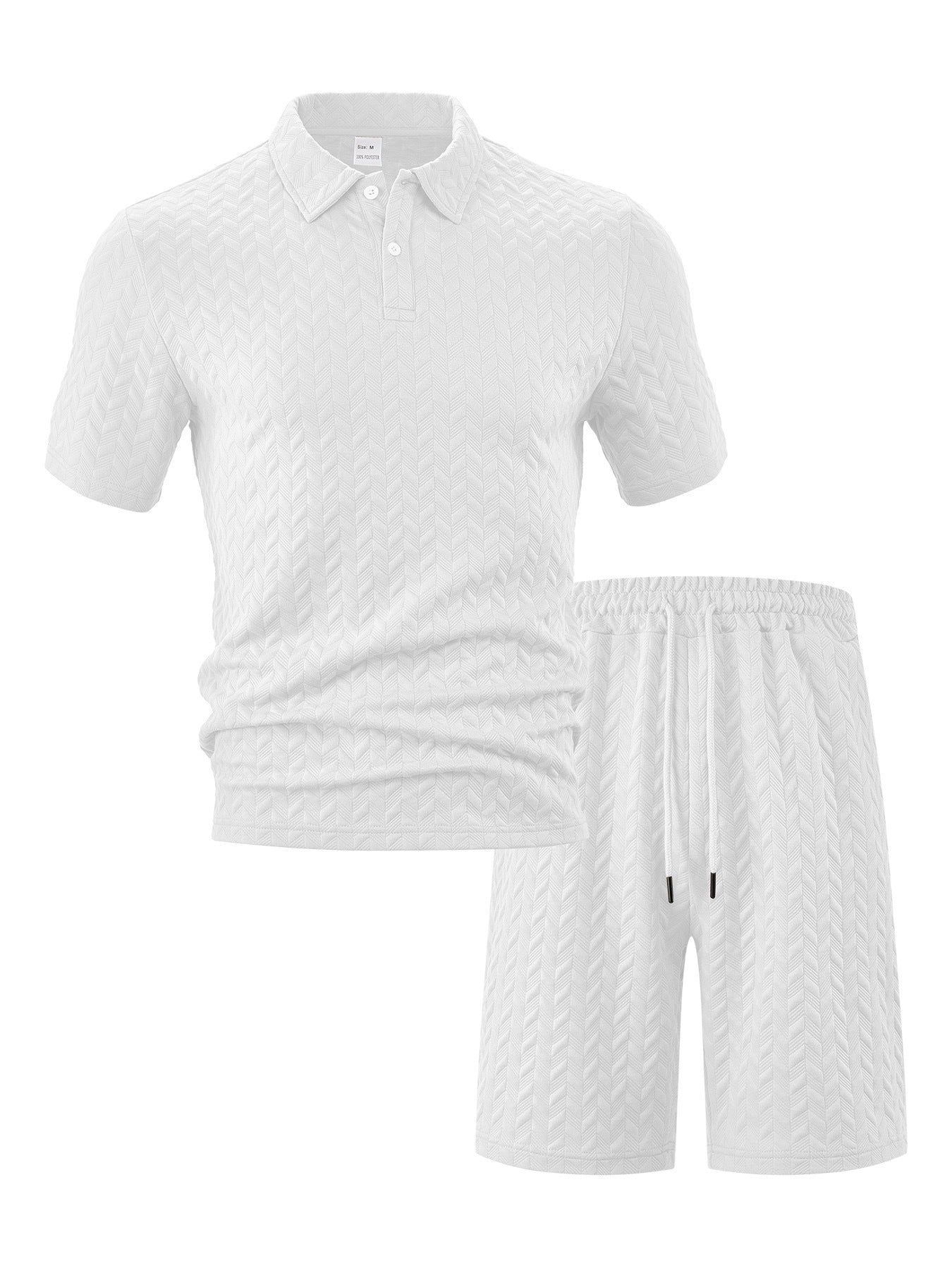 Herren Polo Shirt Set Kurze Hose Sportlich Sommer