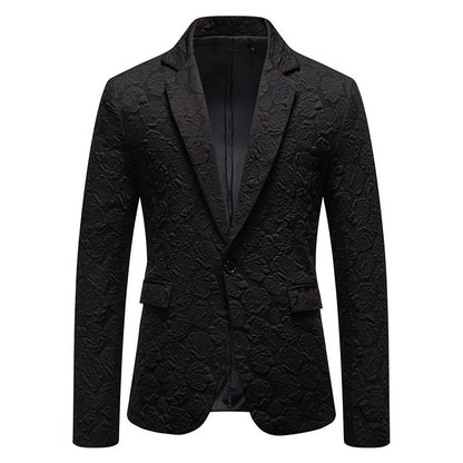 Herren Blazer Elegant Blumenmuster Modern Slimfit