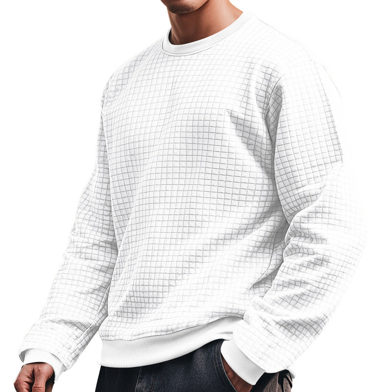 Herren Sweatshirt Langarm Elastisch Strukturiert Modern - BerlinGlamour