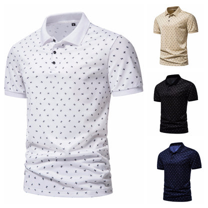 Herren Poloshirt Modern Atmungsaktiv mit Muster