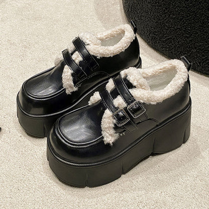 Damen Schuhe Plattform Moderne Schnalle Weich