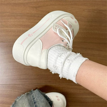Damen Sneaker Plattform Tiermotiv Bequem