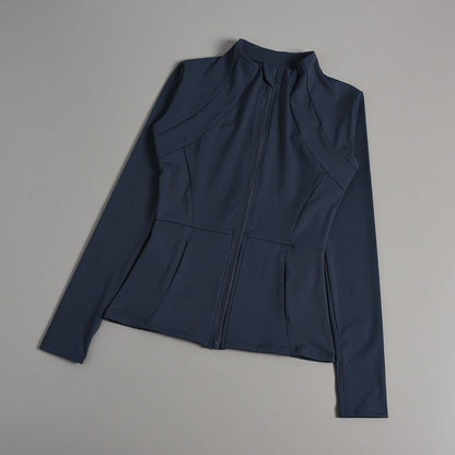 Damen Fitnessjacke Leicht Reißverschluss Sportjacke