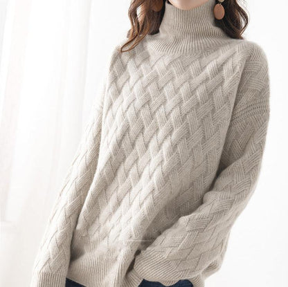 Damen Rollkragenpullover Frühling Leicht Modern