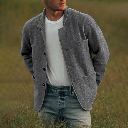 Herren Cardigan Jacke Elegant Bequem Mit Taschen