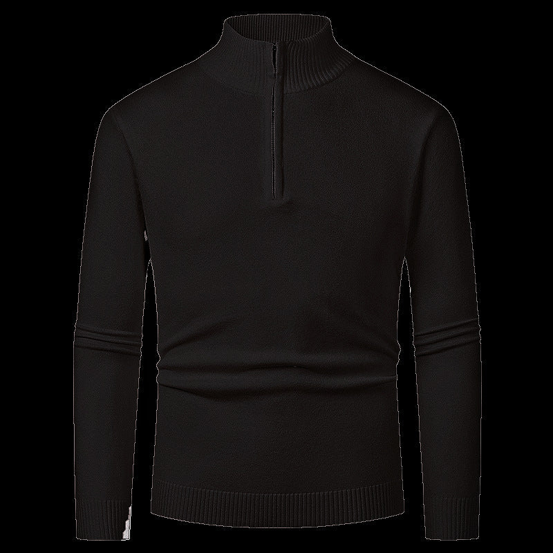 Herren Pullover Reißverschluss Kragen Warm Modern