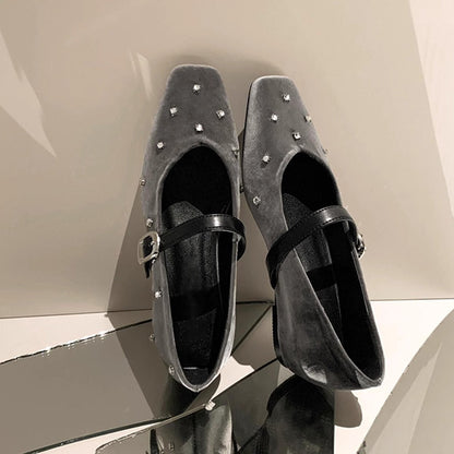 Damen Ballerinas Glamour Strass Schuhe Modern - BerlinGlamour