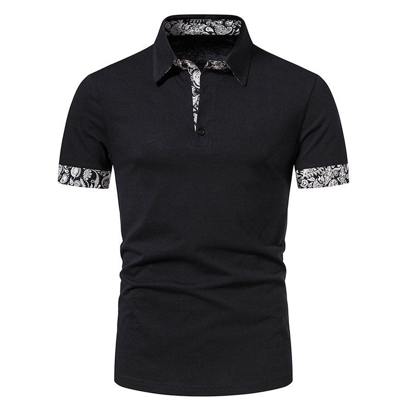 Herren Poloshirt Paisley Muster Sportlich Elegant