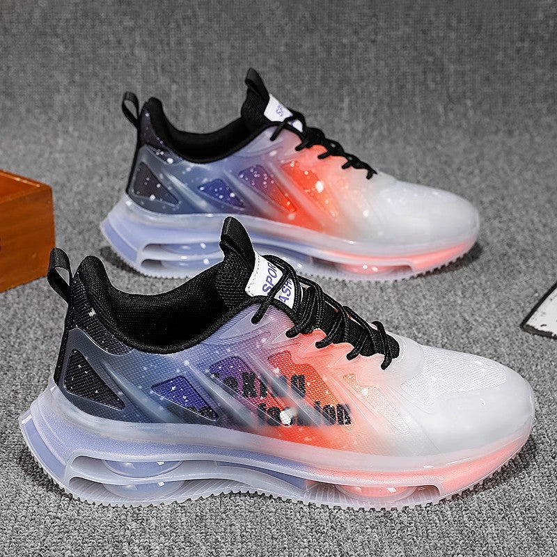 Damen Sneaker LED Beleuchtung Sportlich Transparent