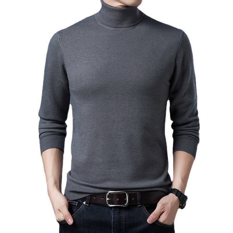 Herren Rollkragenpullover aus Merino Wolle Warm Elegant