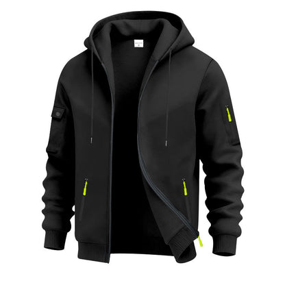 Herren Outdoor Kapuzenjacke Funktionstaschen Wasserabweisend