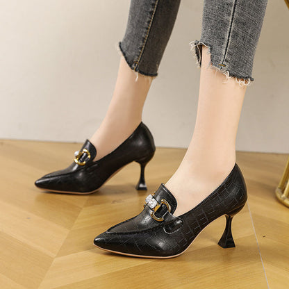 Damen Pumps Hochhackig mit Schnalle Modern Elegant