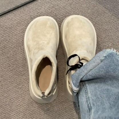 Damen Stiefeletten Plateau Schuhe Mit Druckknöpfen Hoch Modisch