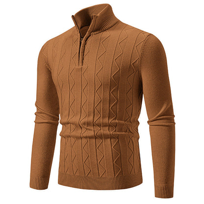 Herren Pullover Stehkragen Modisch mit Reißverschluss Weich