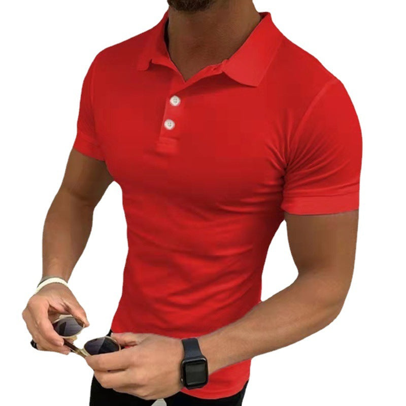 Herren Polohemd Slim Fit Moderner Kragen