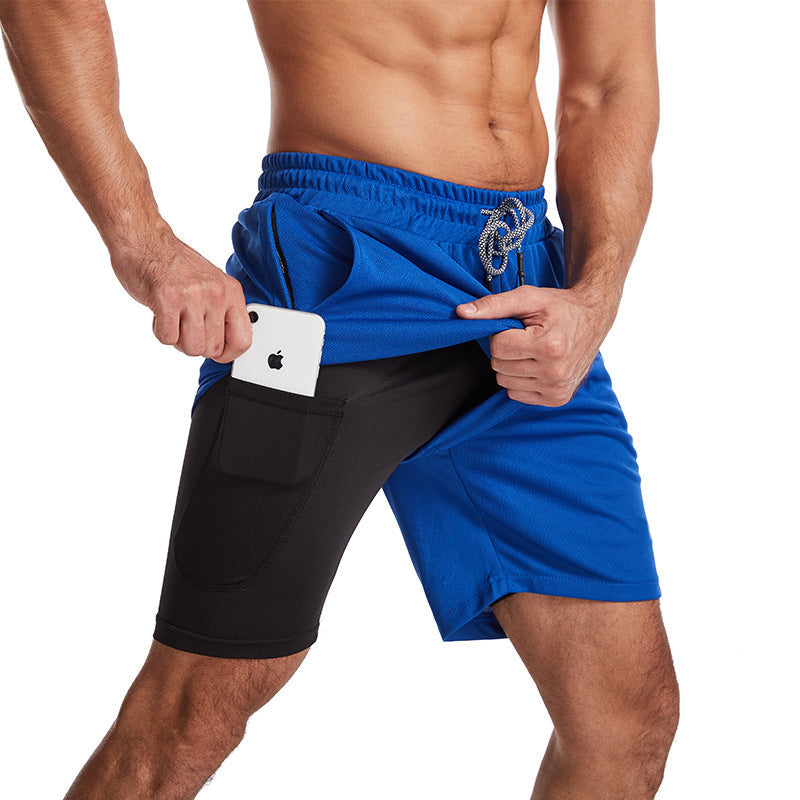 Herren Sport Shorts Atmungsaktiv Mit Taschen