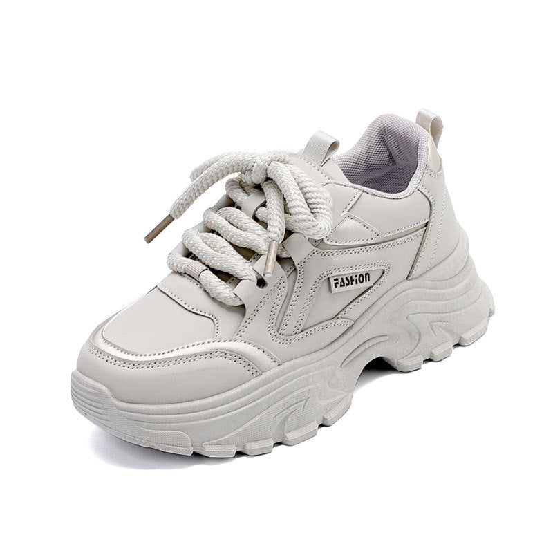 Damen Sneaker Sportlich Chunky Bequem Fleece