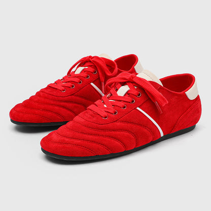 Damen Sneaker Veloursleder Bequem Komfortschuhe Heidi Style