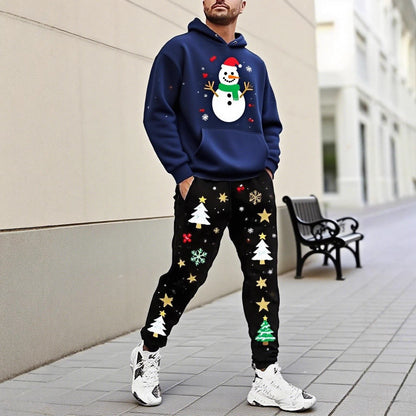 Weihnachts Pullover Set Herren Kapuzenpullover Jogginghose