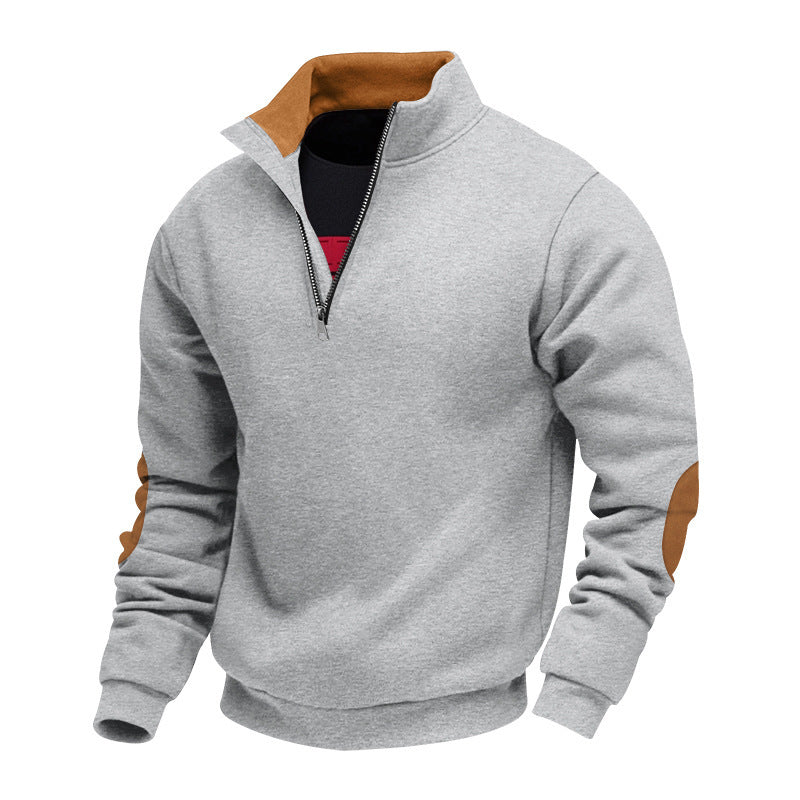 Herren Pullover Sportlich Elastisch Mit Leder Details