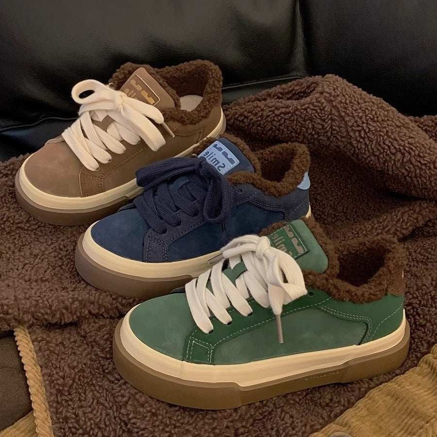 Damen Sneaker Bequem Kuschelig Robust