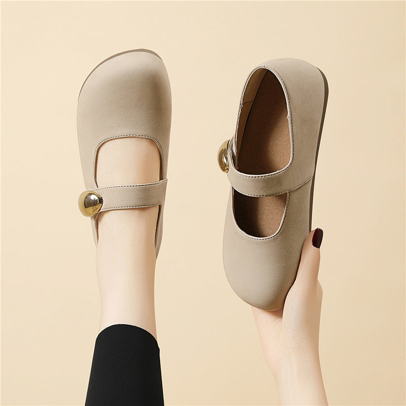 Elegante Damen Ballerinas Schnalle Riemchen Zeitlos