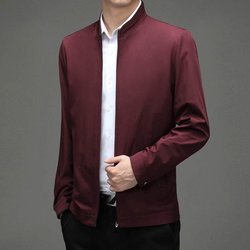 Herren Übergangsjacke Modern Stehkragen Praktisch